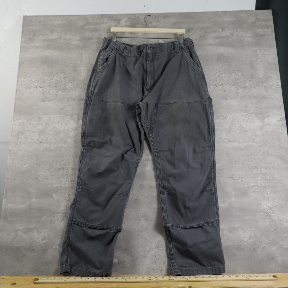 modern carhartt double knee pants washed mens 42x32 - Picture 2 of 9